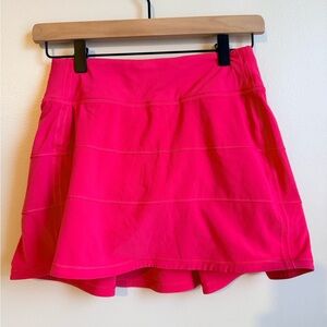 Lululemon Athletica pace setter Pink Mini Skirt
